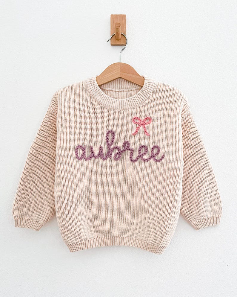 ADD A BOW to an embroidered sweater or romper (not a listing for a sweater or romper)