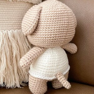 puppy dog doll, hand-knit crochet amigurumi