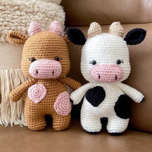 cow doll, hand-knit crochet amigurumi