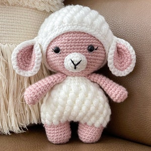lamb doll, hand-knit crochet amigurumi