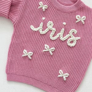 ADD A BOW to an embroidered sweater or romper (not a listing for a sweater or romper)