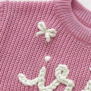 ADD A BOW to an embroidered sweater or romper (not a listing for a sweater or romper)