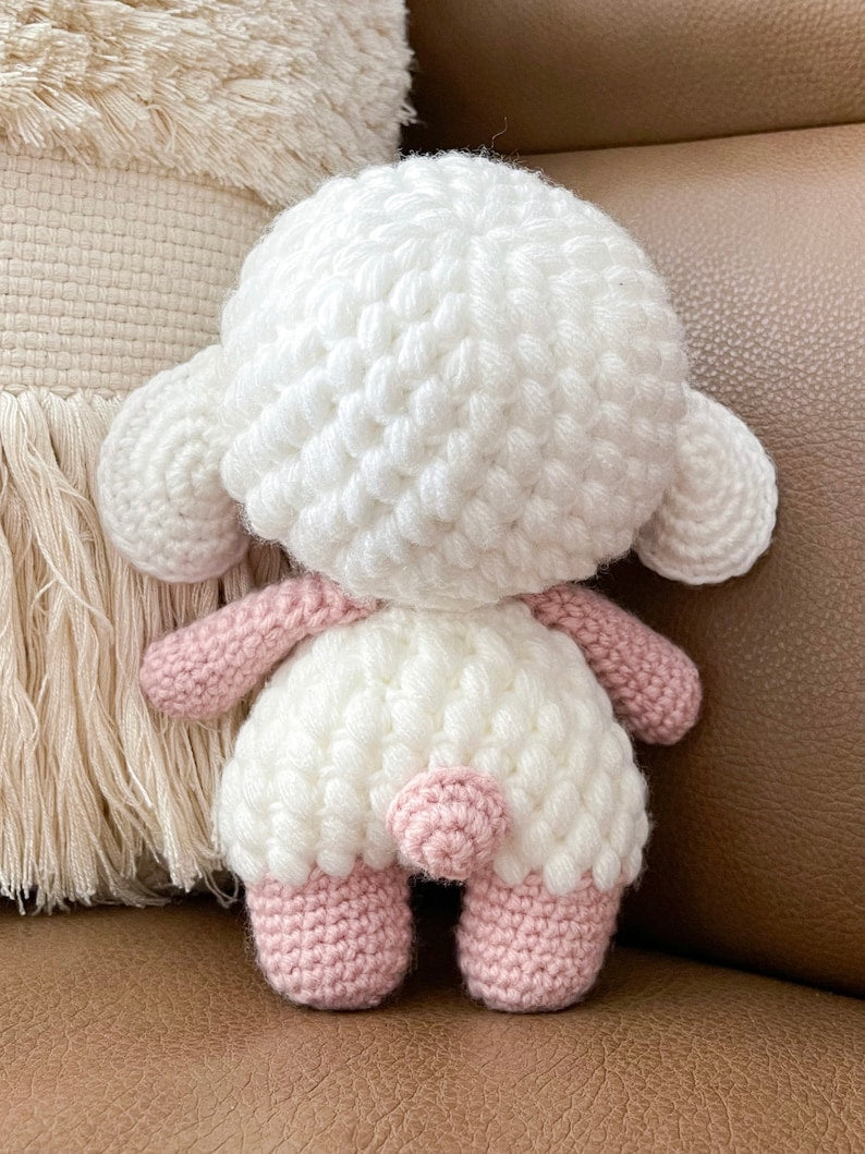 lamb doll, hand-knit crochet amigurumi