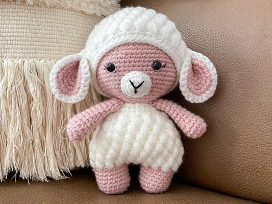 lamb doll, hand-knit crochet amigurumi