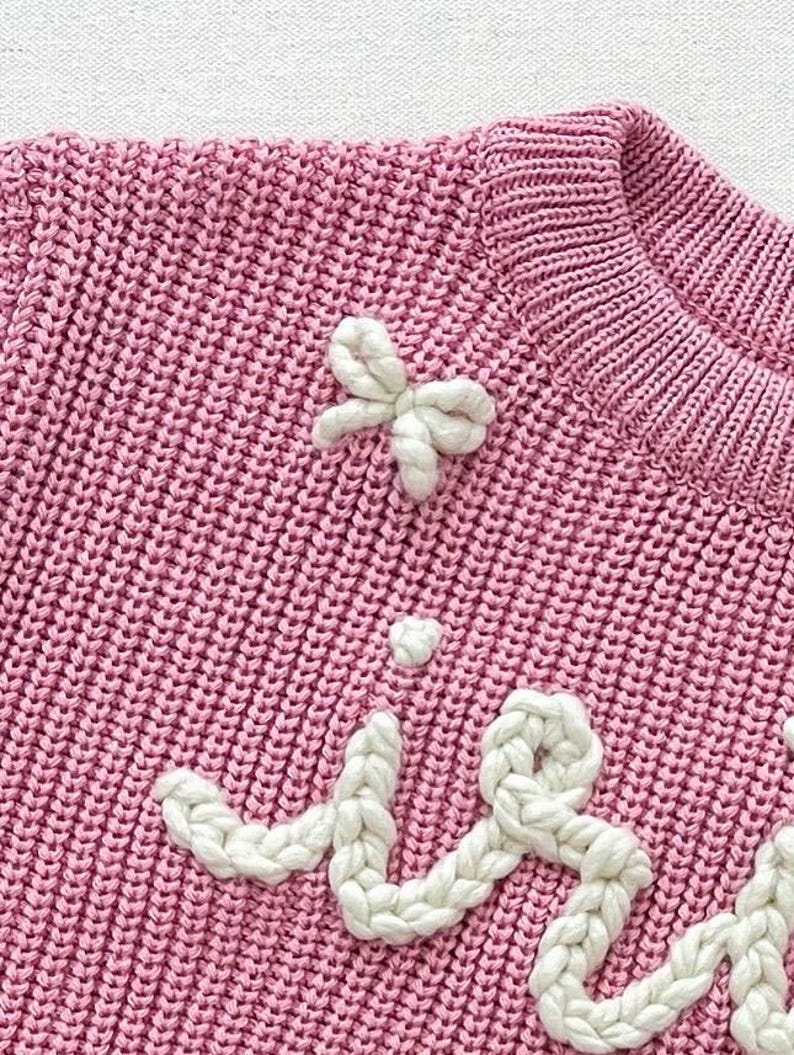 ADD A BOW to an embroidered sweater or romper (not a listing for a sweater or romper)